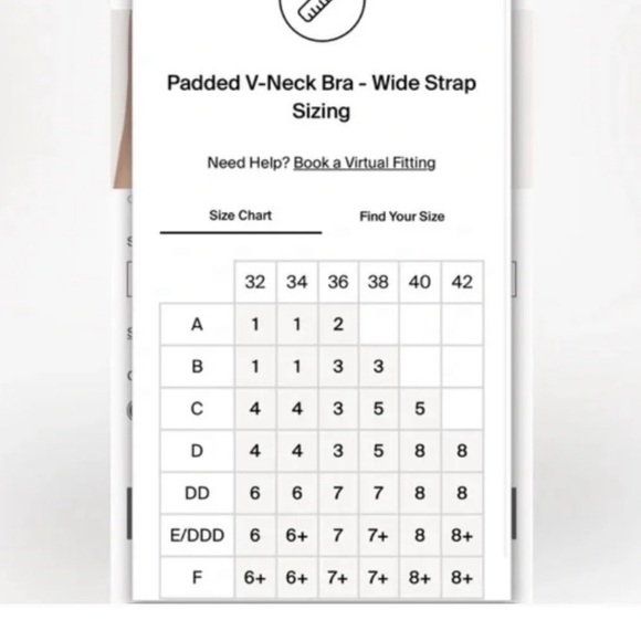 Knix Padded V Neck Evolution Bra Size 4 32C 32D 34C 34D Nude Beige - Picture 3 of 3